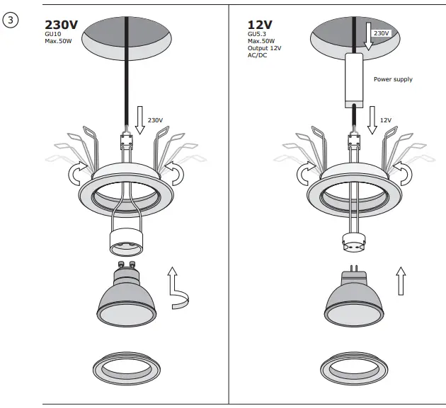 YPHIX 50114401 Built In LED Spotlight-FIG4