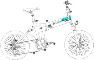 Fiido Fiido M1-Pro Electric Bike Structure illustration