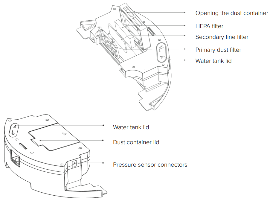 niceboy CHARLES i8 Robotic Vacuum - container