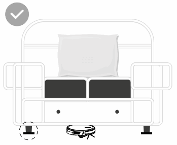 niceboy CHARLES i8 Robotic Vacuum - furniture can