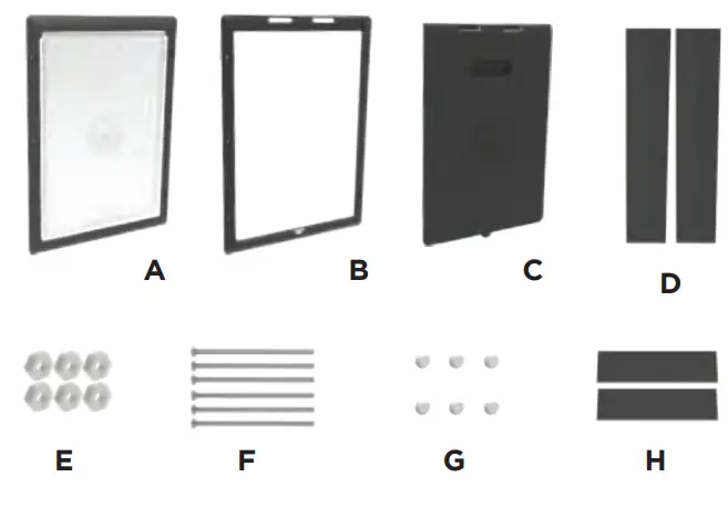 HAKUNA PETS 1128 Black Essential Pet Door fig 1