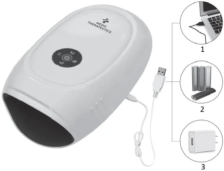 MEDIC THERAPEUTICS Cordless Hand Massager A05