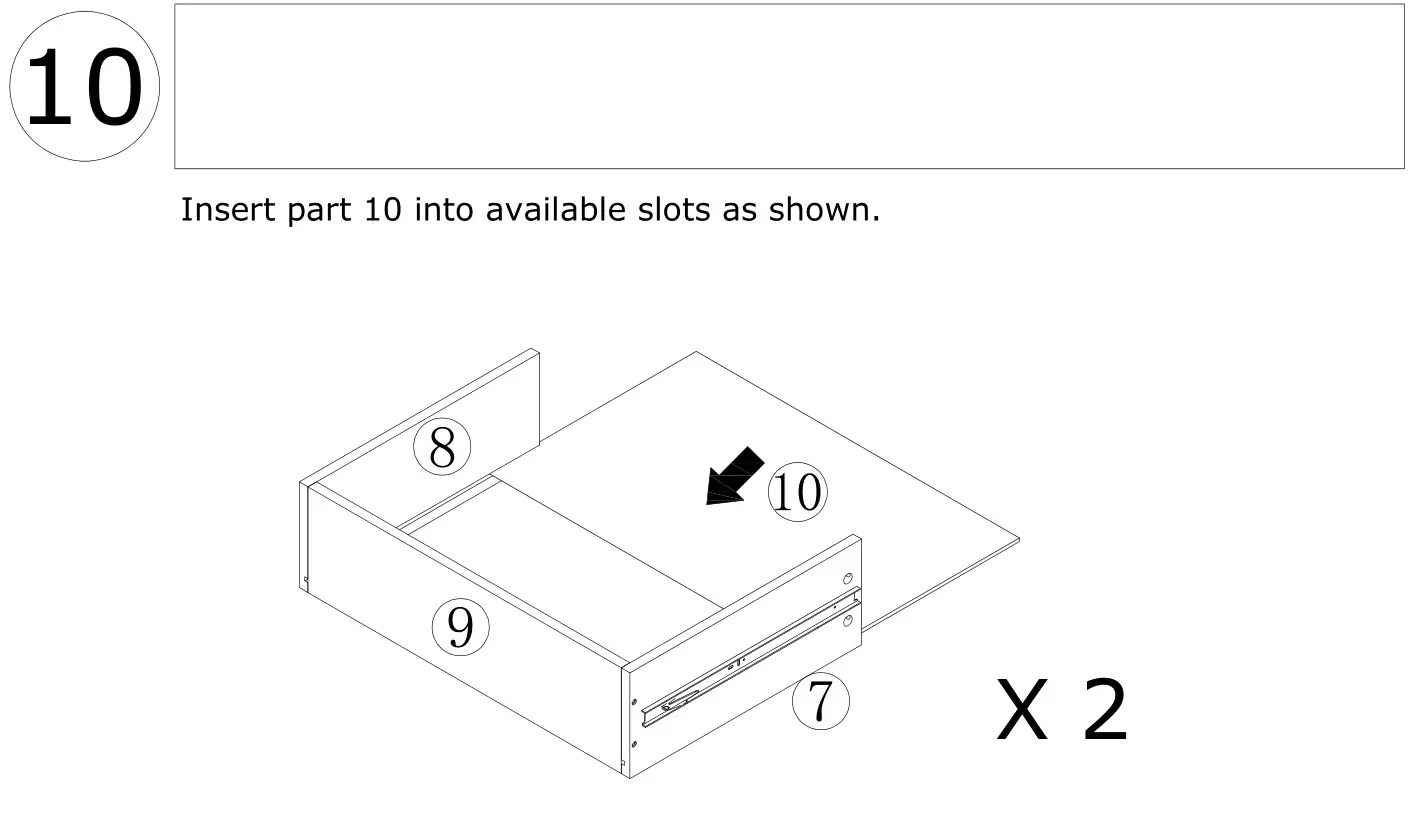 FUFU GAGA LJY-KF310010-01 Modern 2-Drawer Nightstand - Figure 10