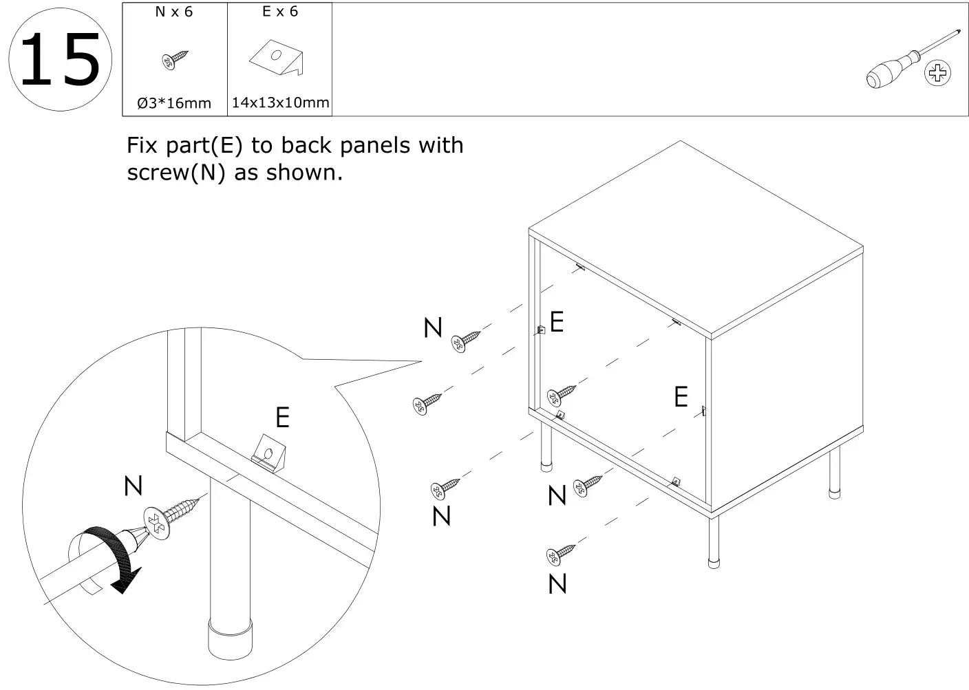 FUFU GAGA LJY-KF310010-01 Modern 2-Drawer Nightstand - Figure 15