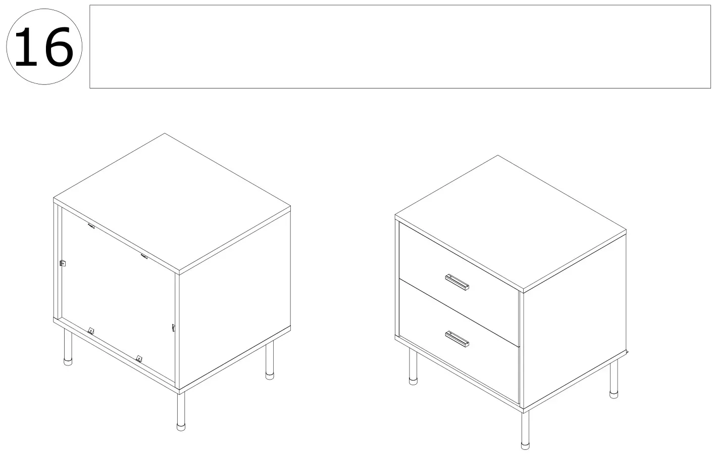 FUFU GAGA LJY-KF310010-01 Modern 2-Drawer Nightstand - Figure 16