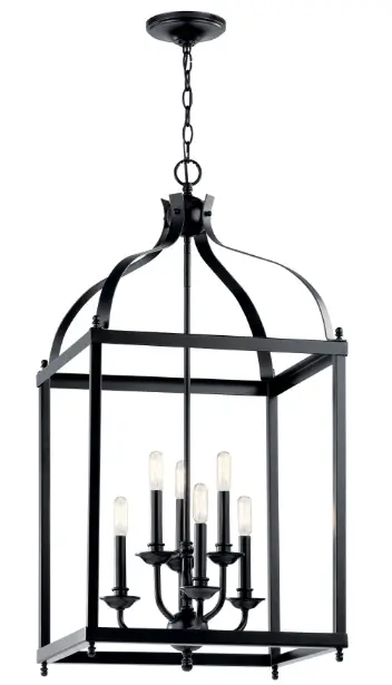 PROGRESS-LIGHTING-P550128-4-Light-Matte-Black-Transitional-Outdoor-Chandelier-Installation-PRODACT-IMG