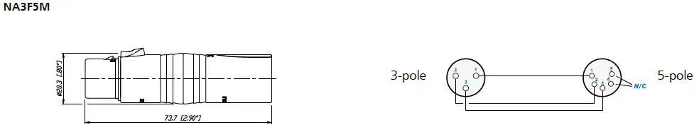 NEUTRIK-NA3FP-Adapter-XLR-3pol-to-tele-6-3-mm-Straight-17