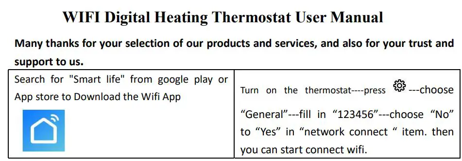 htc HYT001 WIFI Digital Heating Thermostat User Manual