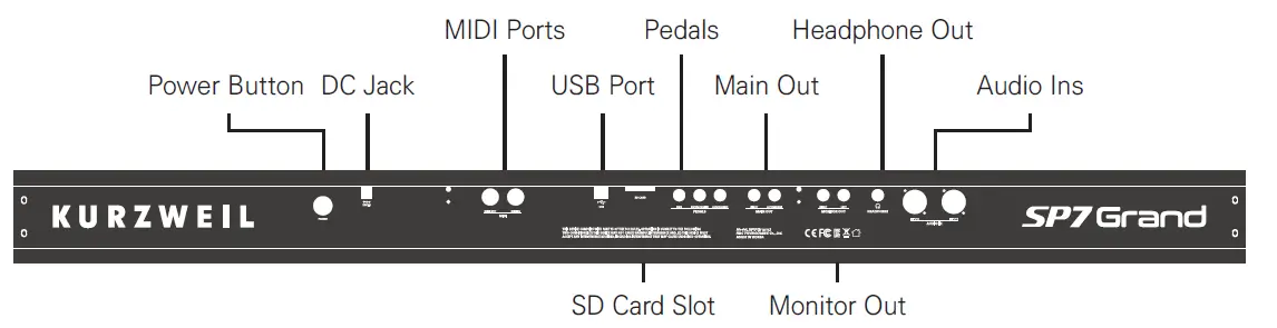 kurzweil sp7 grand 88-key stage piano 2