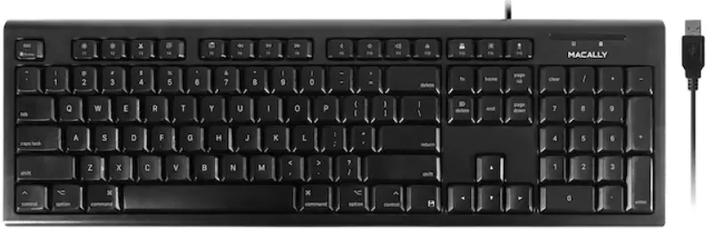 MACALLY QKEY/QKEYB Full Size Usb Keyboard for Mac