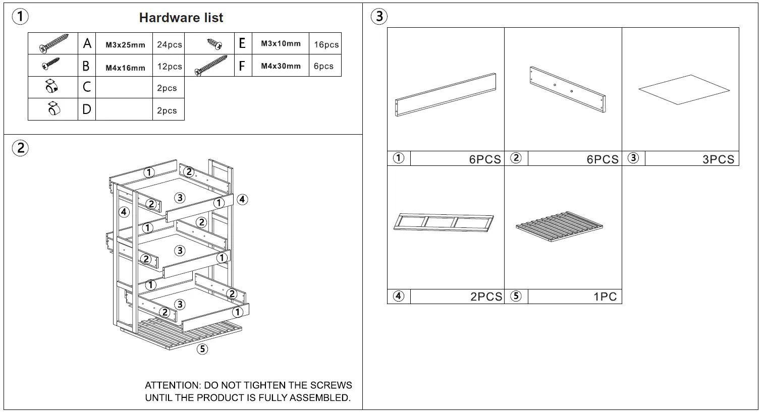 Kmart 43147717 4 Tier Bamboo and White Trolley 1