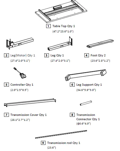 Highmore HM-WB001-001 Motorized Height Adjustable Workbench With Pegboard-01