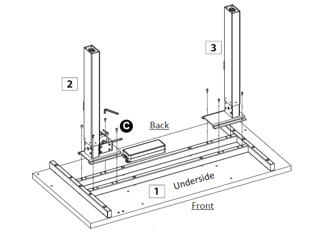 Highmore HM-WB001-001 Motorized Height Adjustable Workbench With Pegboard-05