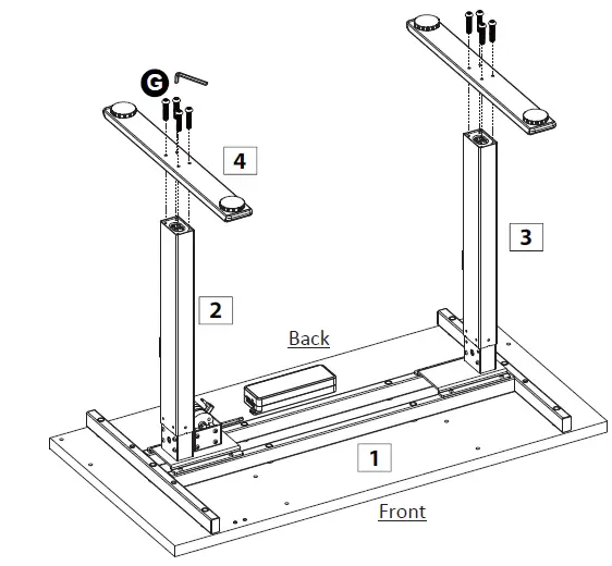 Highmore HM-WB001-001 Motorized Height Adjustable Workbench With Pegboard-07