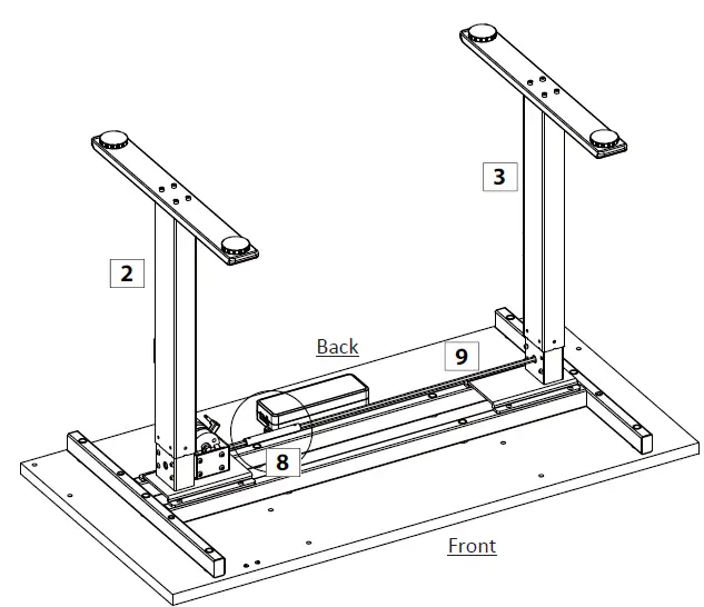 Highmore HM-WB001-001 Motorized Height Adjustable Workbench With Pegboard-09