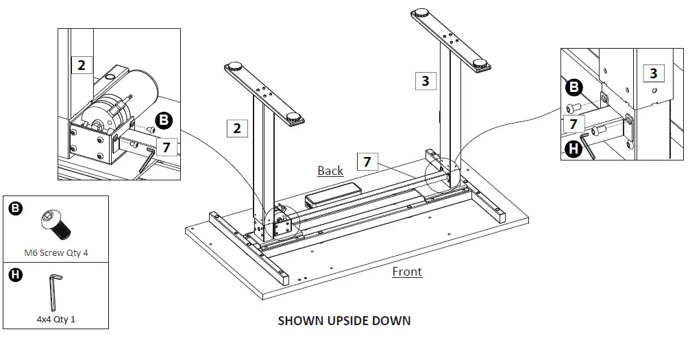 Highmore HM-WB001-001 Motorized Height Adjustable Workbench With Pegboard-11