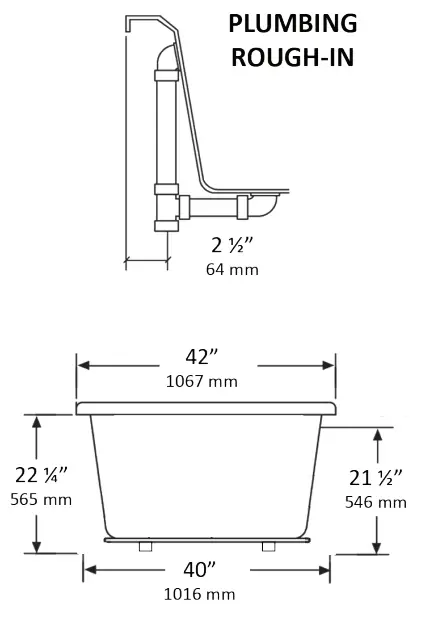 MANSFIELD 3781194 Acrylic Swirl-Way Bathtub - TECHNICAL INFORMATION 1