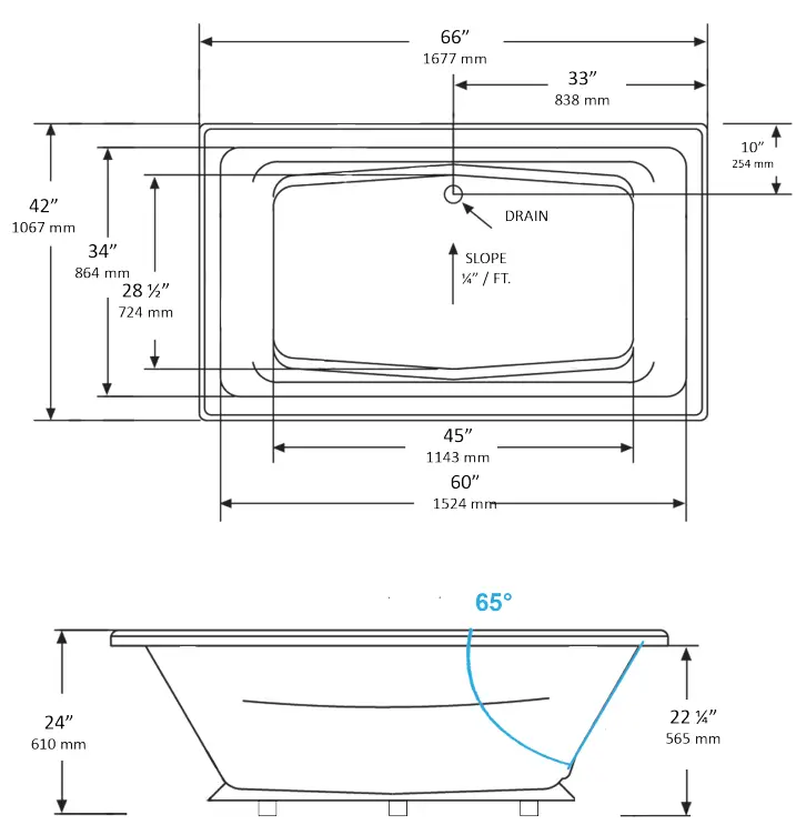 MANSFIELD 3781194 Acrylic Swirl-Way Bathtub - TECHNICAL INFORMATION