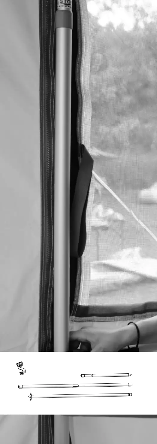 FIAMMA Door Pole F80s-F80L Vertical Telescopic Polet