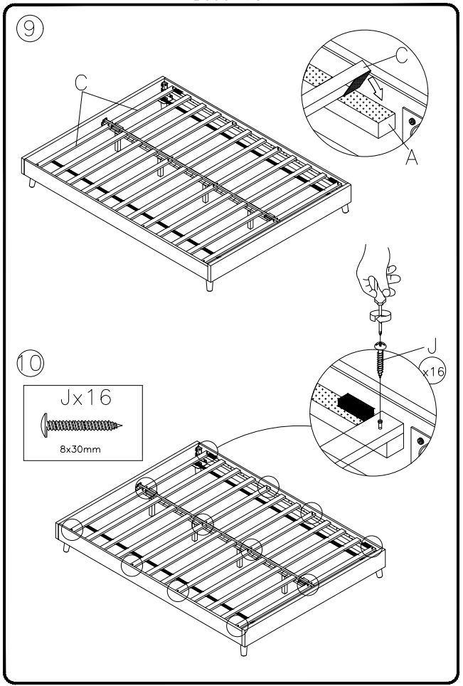 ASHLEY B095-781 Queen Upholstered Platform Bed - fig 7