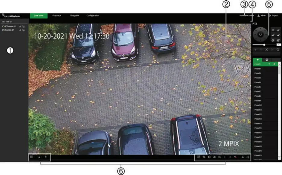 TruVision TVR-1716-2T - Web browser overview