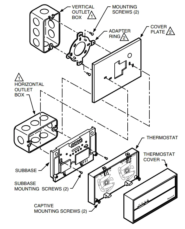 Honeywell-T874H-Multistage-Thermostat-FIG-1
