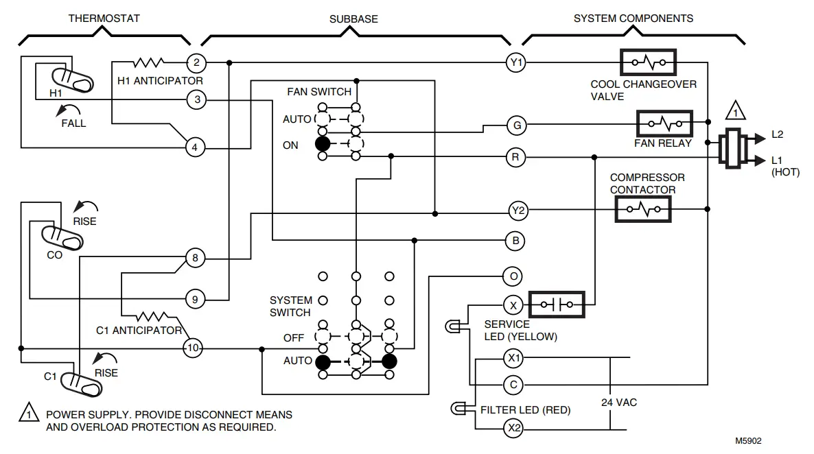 Honeywell-T874H-Multistage-Thermostat-FIG-5