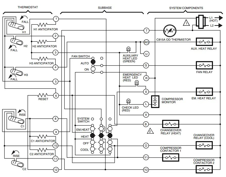 Honeywell-T874H-Multistage-Thermostat-FIG-7