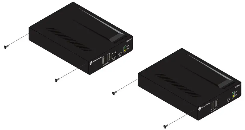 ATLONA AT OME EX KIT LT Omega 4KUHD HDMI Over HDBaseT TXRX with USB - Mounting Instructions 1