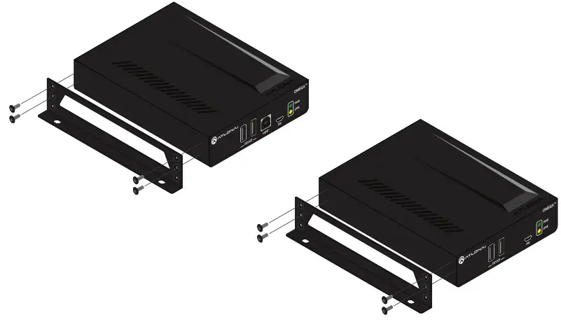 ATLONA AT OME EX KIT LT Omega 4KUHD HDMI Over HDBaseT TXRX with USB - Mounting Instructions 2