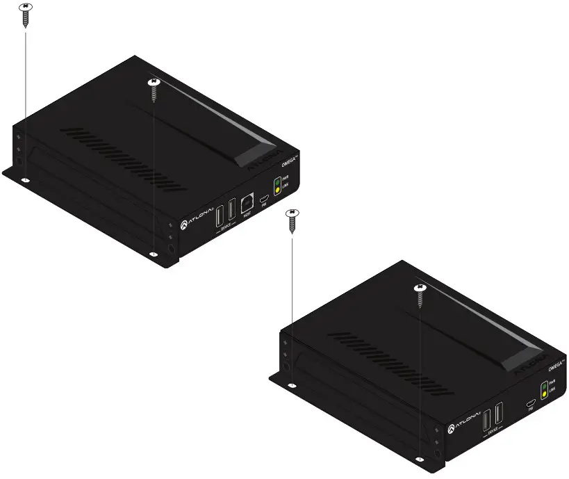 ATLONA AT OME EX KIT LT Omega 4KUHD HDMI Over HDBaseT TXRX with USB - Mounting Instructions 3