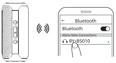 rythflo RY-BS010 Portable Bluetooth Speaker User Manual - Connect via Bluetooth