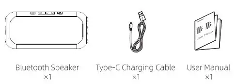 rythflo RY-BS010 Portable Bluetooth Speaker User Manual - What's in the box