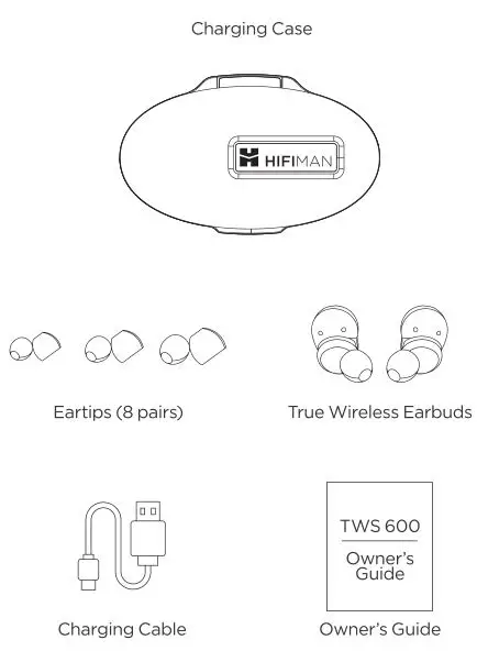 HIFIMan TWS 600 Earbuds - Accessories