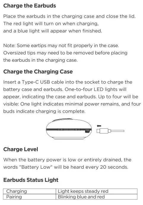 HIFIMan TWS 600 Earbuds - Charging