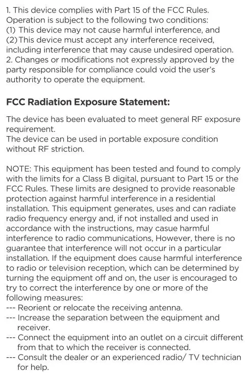 HIFIMan TWS 600 Earbuds - FCC Statements