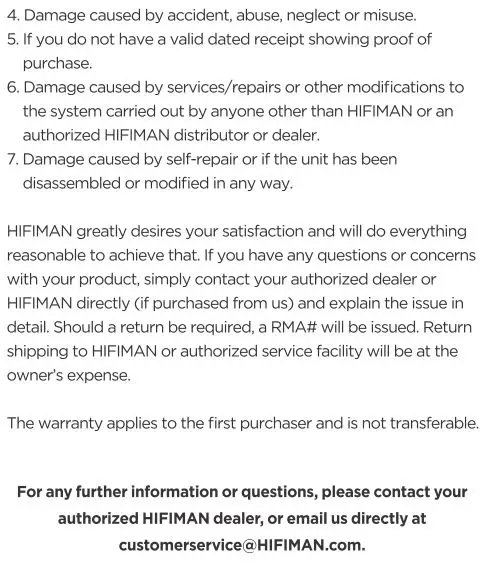 HIFIMan TWS 600 Earbuds - Warranty