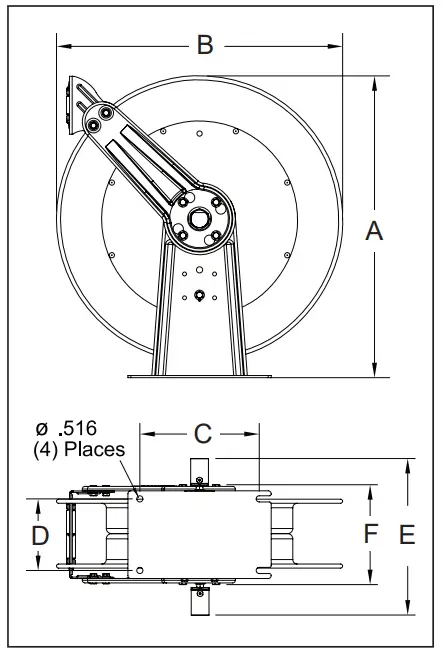 REELCRAFT 81075 OLP Spring Driven Hose Reels - Fig 1
