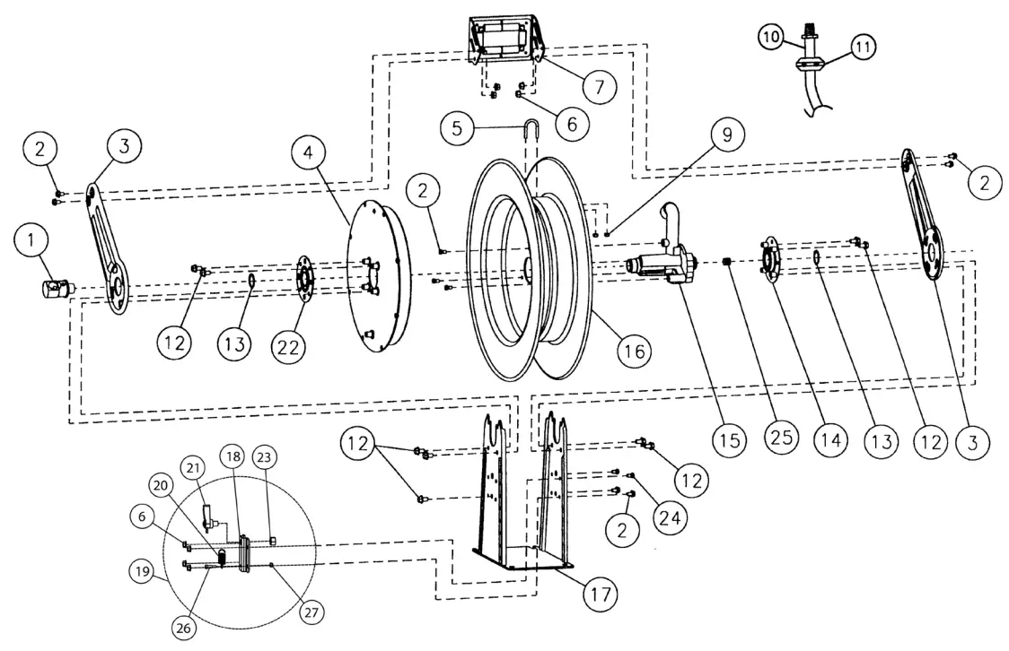 REELCRAFT 81075 OLP Spring Driven Hose Reels - Fig 3
