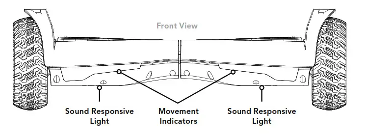 SWAGTRON T580 Warrior Bluetooth Hoverboard - Front View