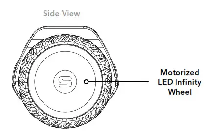 SWAGTRON T580 Warrior Bluetooth Hoverboard - Side View