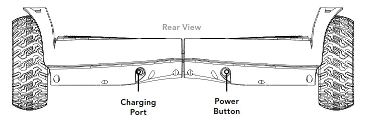 SWAGTRON T580 Warrior Bluetooth Hoverboard - rear veiw