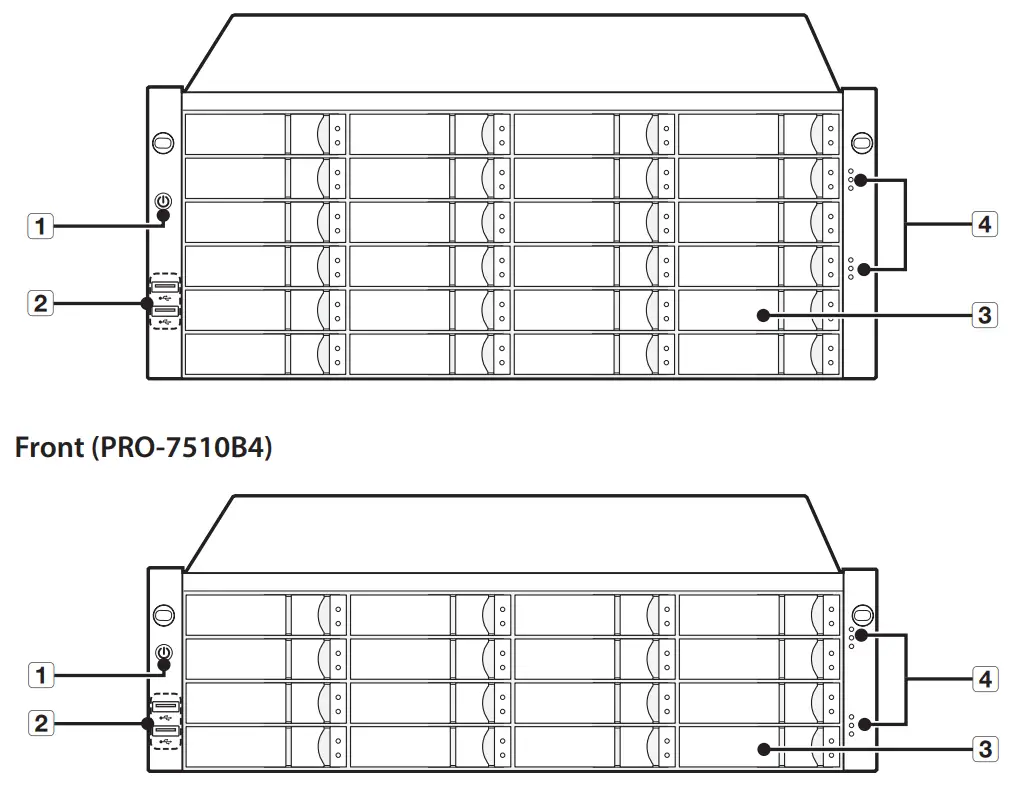 WISENET PRO 7510B4 PC NVR for Recording - Front