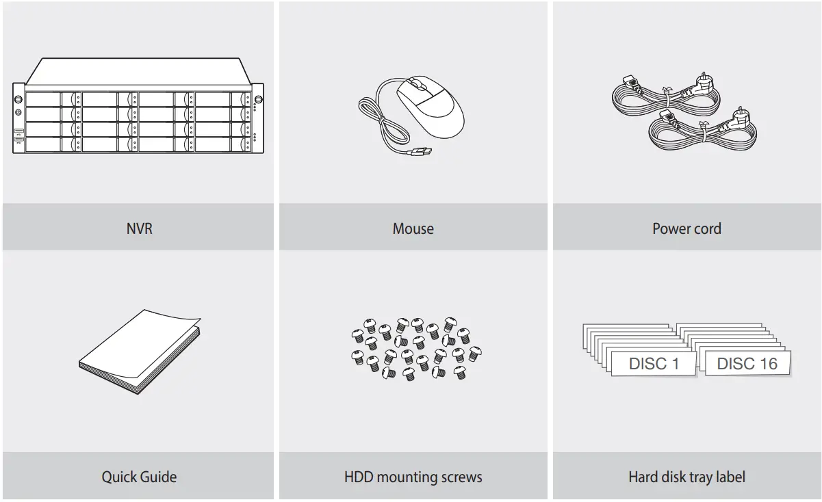 WISENET PRO 7510B4 PC NVR for Recording - Package Contents1