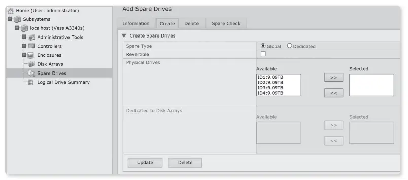 WISENET PRO 7510B4 PC NVR for Recording - logical drives