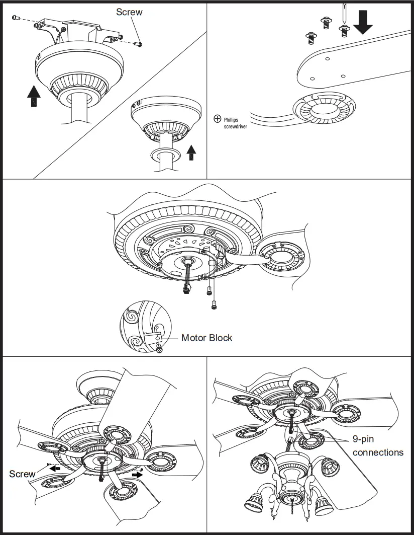 ParrotUncle F6277110V Ceiling Fan - Figure 1