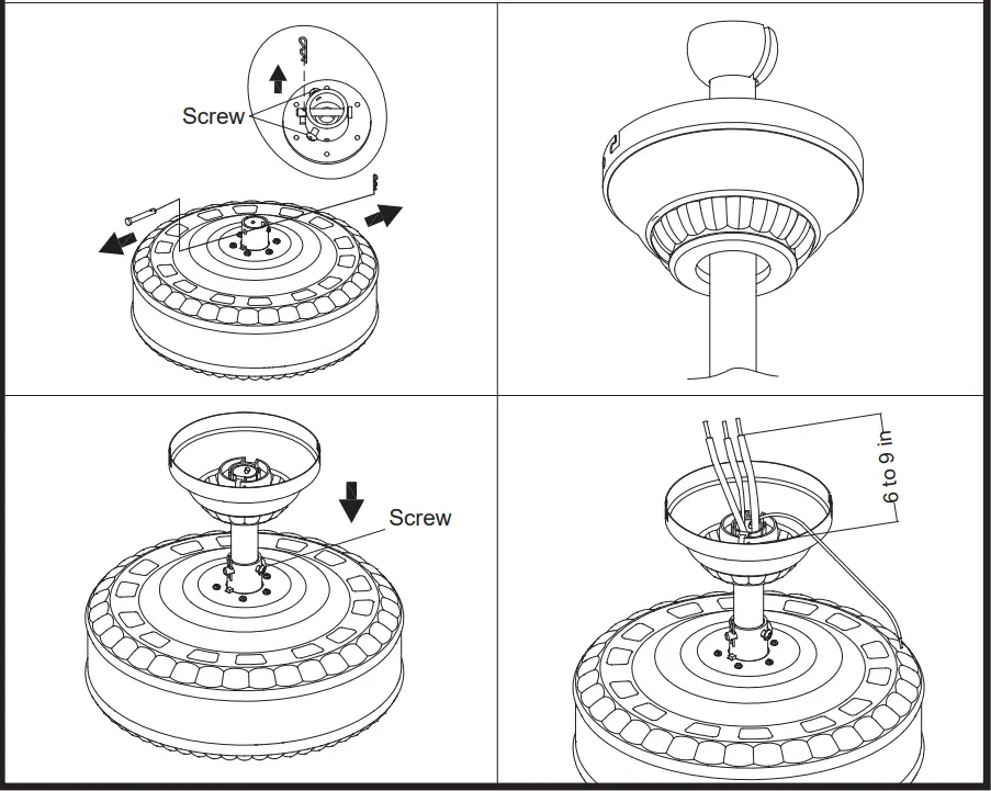ParrotUncle F6277110V Ceiling Fan - electrical box 2