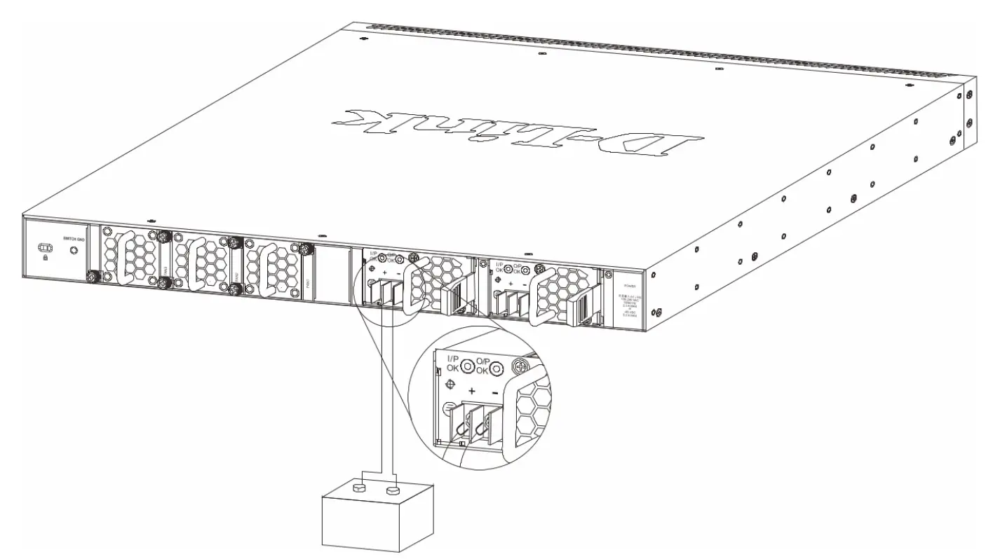 D-Link DXS-3400-24TC 20-Port 10GBase - Connecting to Power3
