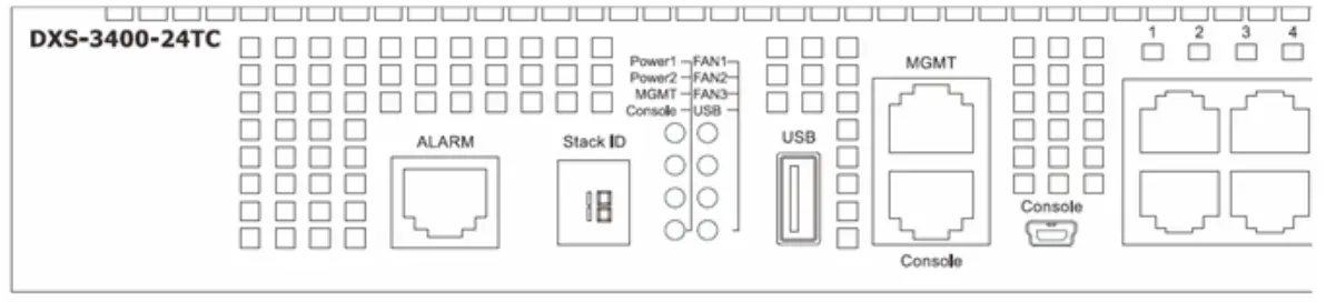 D-Link DXS-3400-24TC 20-Port 10GBase - LED Indicators