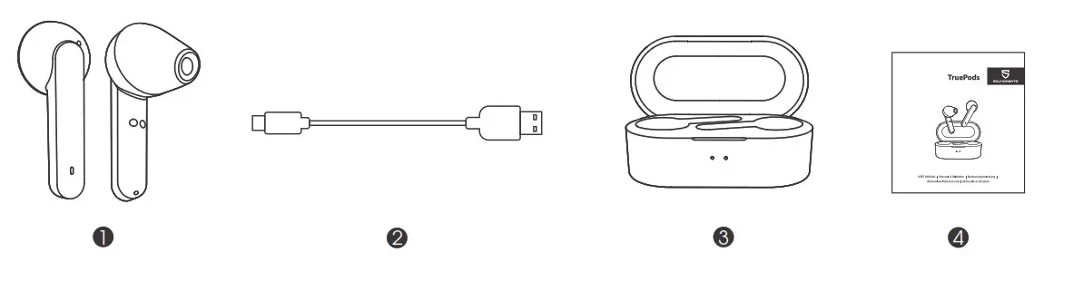 Bluetooth Headphones in-Ear Stereo - Package Content